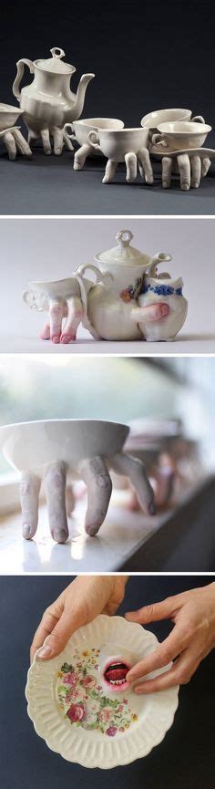 Unsettling Ceramic Tableware By Ronit Baranga Incorporates Realistic