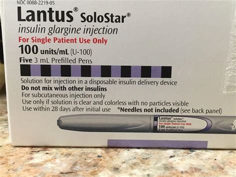 Lantus Solostar Insulin Pens Box 5 Pens 1829472077