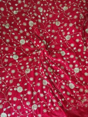 Red Velvet Embroidered Fabric For Clothing At Rs Meter In New