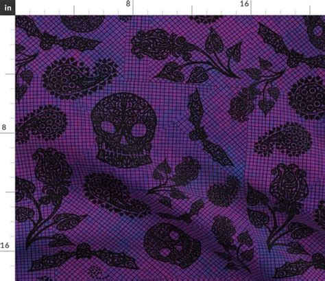 Goth Fabric Gothic Lace by Stanleydesignstudio Purple - Etsy