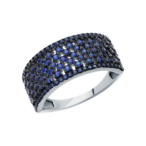 Серебряное кольцо со шпинелью SUNLIGHT CZ-R01595-X-WB-X-X-SB: белое ...