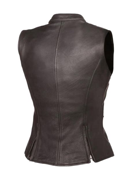 Women S Fairmont Naked Leather Motorcycle Vest Jacket Ware