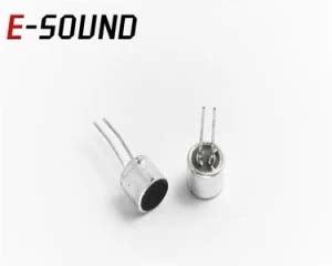 6050 Silver Tone 2 Pin Mic Capsule Electret Microphone Dgo6050CD P