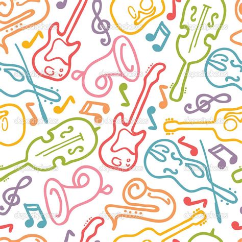 Musical Instruments Seamless Pattern Background Musicals Musical