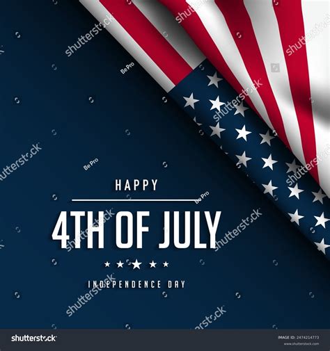 4th July Background Design Banner Poster Stock Vector Royalty Free