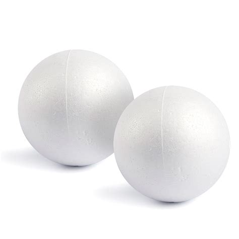 Craft Foam Balls - 2-Pack Large Smooth Round Polystyrene Foam Balls Art ...