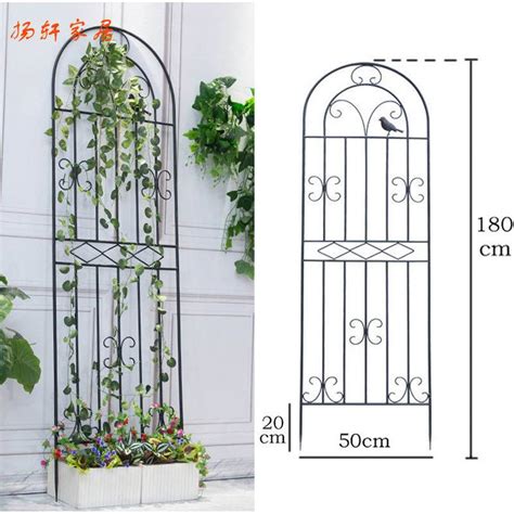 户外庭院植物绿萝花架铁艺爬藤架子园艺支架柱月季铁线莲攀爬花架虎窝淘