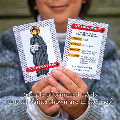 Catholic Saint Flash Cards January Set 1 Printable Plus Bonus