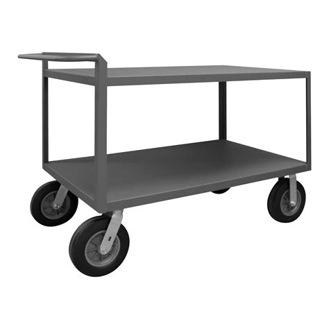 Stock Cart, 2 Shelves, Raised Handle, 30-1/4 x 54-1/4 x 38-1/4 - Durham ...