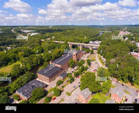 Ashton Mill And George Washington Bridge Aerial View At Blackstone