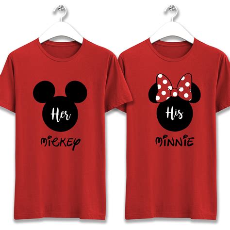 Buy Trendy Mickey Minnie Couple T Shirt Couple Gifts Filmy Vastra