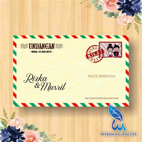 Jual Undangan Model Amplop Surat Terbaru Murah Bisa Cetak Sekalian