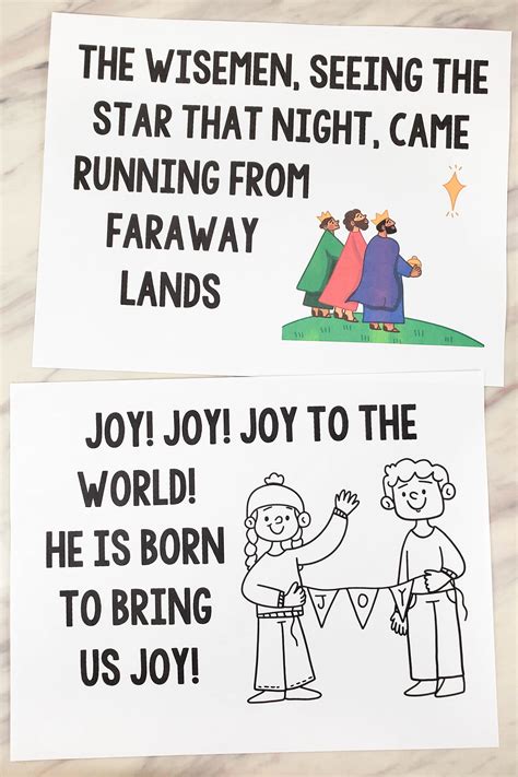 Born To Bring Us Joy Flip Chart Visual Aids Printable Pdf Christmas Song By Angie Killian