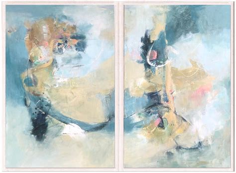Pam Austin - Unveiled Truth and Home, Diptych, Abstract Expressionism