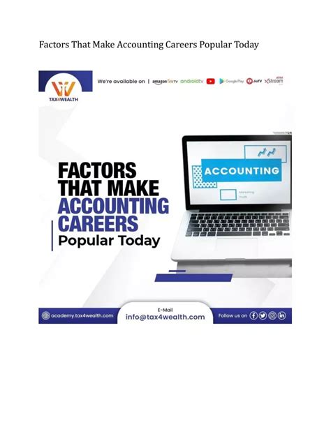 Ppt Factors That Make Accounting Careers Popular Today Academy Tax4wealth Powerpoint