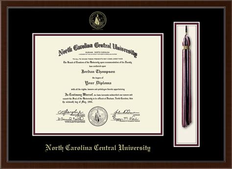 North Carolina Central University Tassel Edition Diploma Frame In Delta