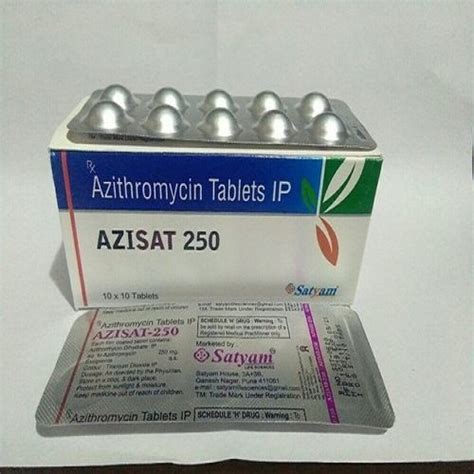 Azisat 250 Mg Azithromycin Tablets At Rs 170strip Of 10 Tablets