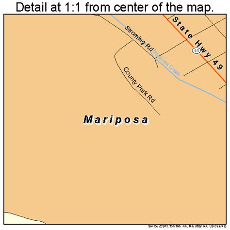 Mariposa California Street Map 0645932