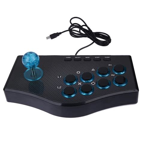 Usb Fighting Stick Arcade Joystick Gamepad Rocker Controller With 4