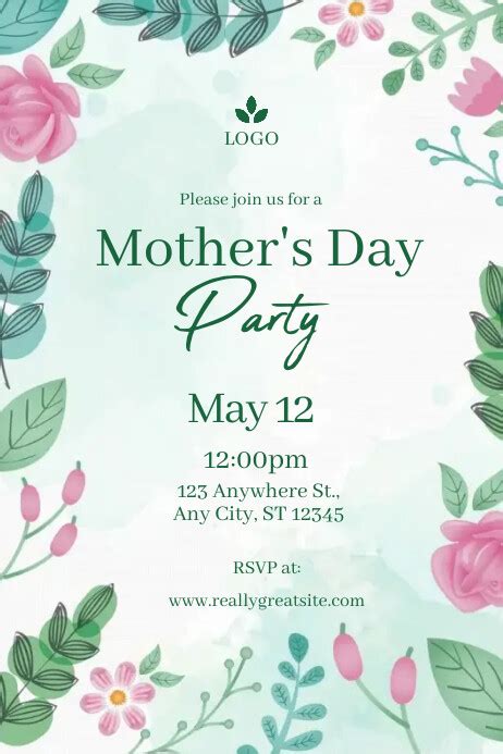 Mother S Day Party Template Postermywall