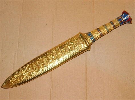 Golden Dagger Of King Tutankhamun Franklin Mint King Tut Rare Out Of