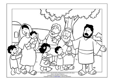 Let The Children Come To Me Coloring Page Coloring Pages