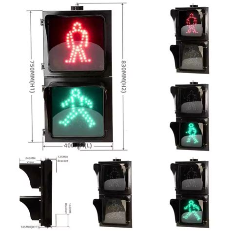 Mm Inch Aspect Red Green Zebra Crossing Traffic Light