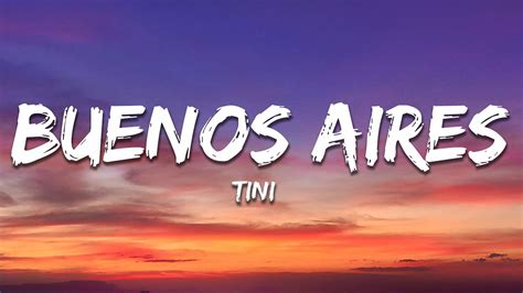 Tini Buenos Aires Letralyrics Youtube