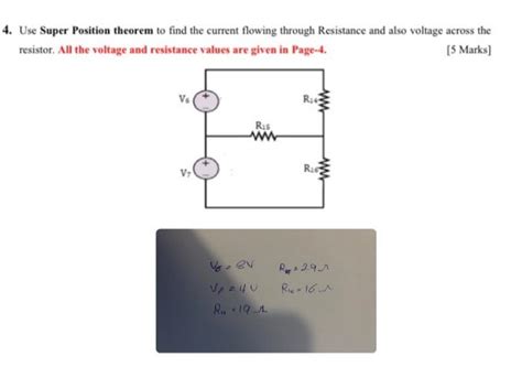 Solved Use Super Position Theorem To Find The Current Chegg