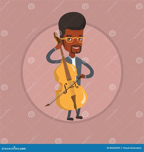 Man Playing Cello Vector Illustration Stock Vector Illustration Of