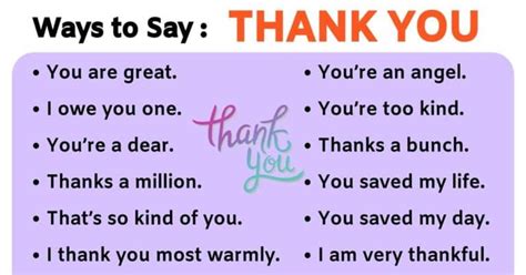 Thank You Synonym: 41 Power Ways to Say THANK YOU - My English Tutors