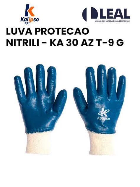 LUVA PROTEÇÃO NITRILI KA 30 AZUL T 9 G KALIPSO Comercial Leal