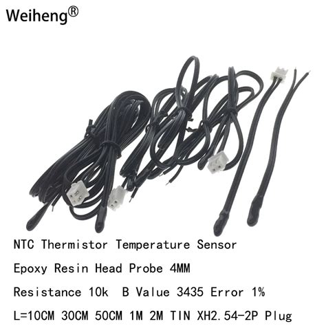 Sensor De Temperatura De Termistor NTC 10 Piezas 10k B3435 Sonda De