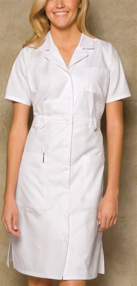 NWT Dickies Medical Uniform Button Front WHITE Nurse S Uniform Dress 38