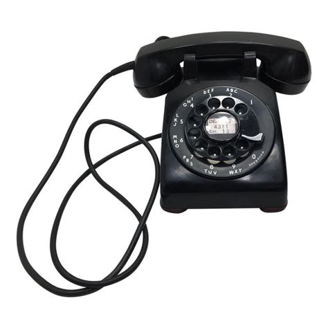 1955 Date Matched Black Rotary Dial Telephone Chairish