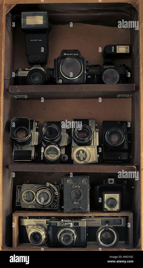 Old vintage camera collection Stock Photo - Alamy