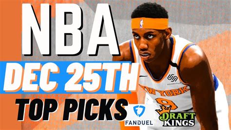 Nba Dfs Draftkings Fanduel Prize Picks Christmas Sunday 12 25 2022