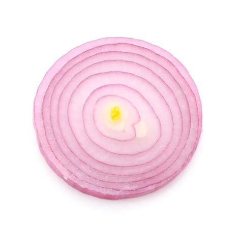 Premium Photo Fresh Slice Of Red Onion On White Background