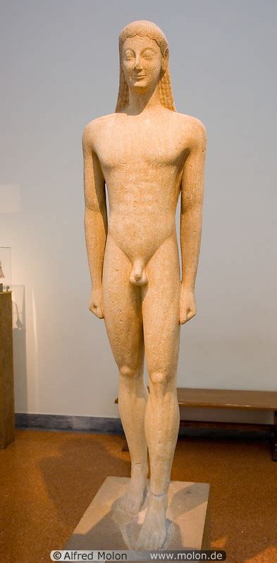 Photo Of Marble Statue Of Kouros Cycladic Period Aegean Civilisation