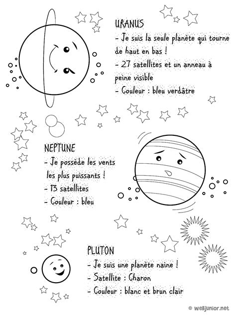 Planètes Uranus Neptune Et Pluton Coloriage Sciences Gratuit Sur