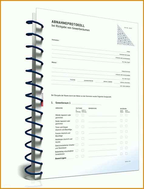 Spektakulär Abnahmeprotokoll Gewerberäume 250469 Muster Vorlagen