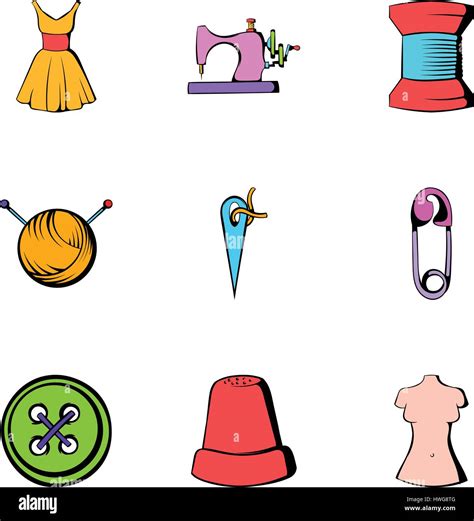 Tailor Icons Set Cartoon Style Stock Vector Image And Art Alamy