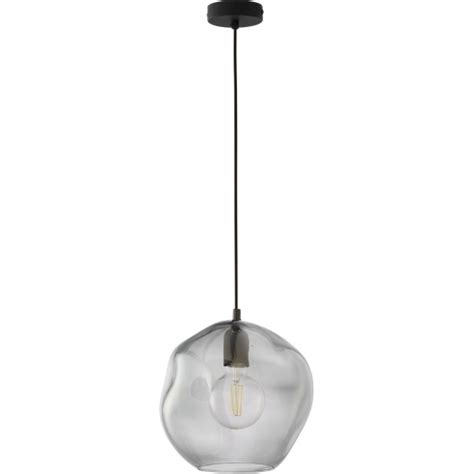 Lampa Wisz Ca Szklana Nowoczesna Gnieciona Sol Grafitowa Tk Lighting