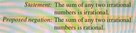 Solved Statement The Sum Of Any Two Irrational Numbers Is