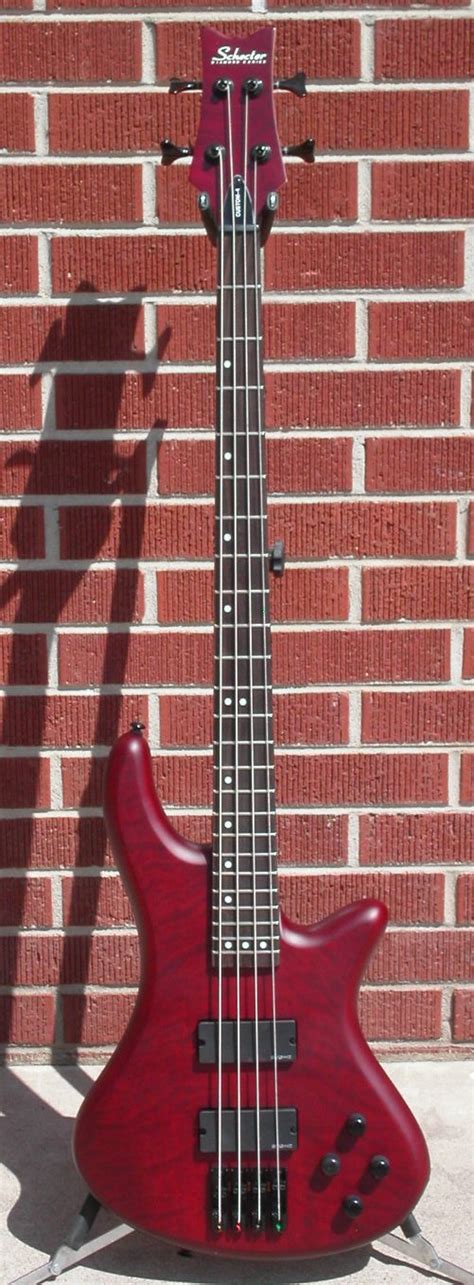 Schecter Diamond Series Stiletto Custom 4 Vampyre Red Satin 4 String Electric Bass Guitar