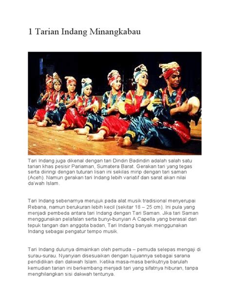 1 Tarian Indang Minangkabau | PDF