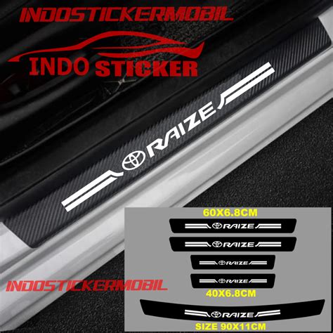 Carbon 3D Car RAIZE STICKER SILL PLATE CARBON 3D Step BUMPER Car Trunk