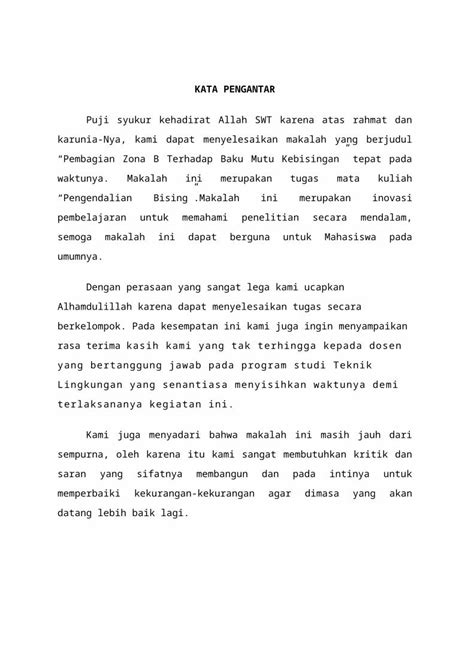 Docx Makalah Kebisingan Lengkap Dokumen Tips