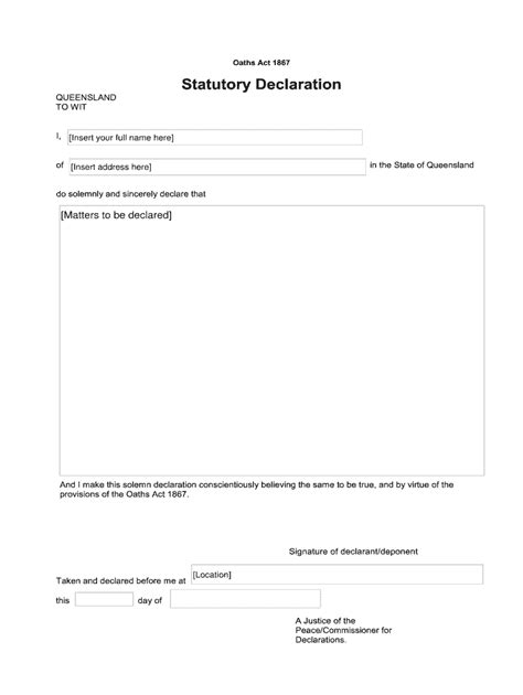 Statutory Declaration Form Fill It Online Airslate Signnow