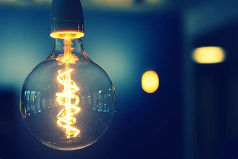 HD wallpaper: Clear Light Bulb, blurred background, close-up, electric ...